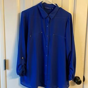 APT 9 Cobalt Blue Blouse Size XL